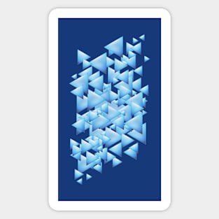 Snowy random triangles merging Sticker